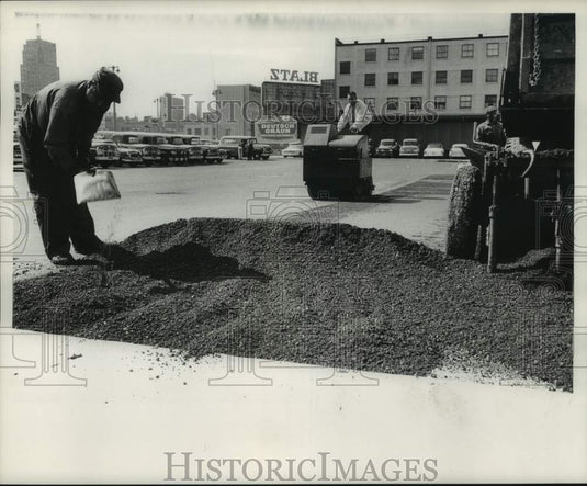 1962, The Milwaukee Journal Parking Lot Paving - mje01274 - Historic Images