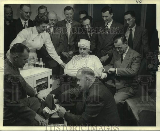 1951, The Milwaukee Journal Nurse teaches First Aid Class, Wisconsin - Historic Images