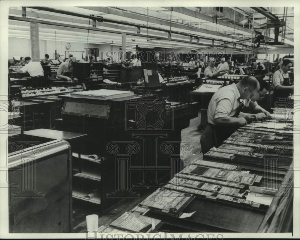 1975, Employees in Milwaukee Journal Composing Room - mje01302 - Historic Images