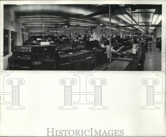1969, Employees in the Milwaukee Journal Composing Department - Historic Images