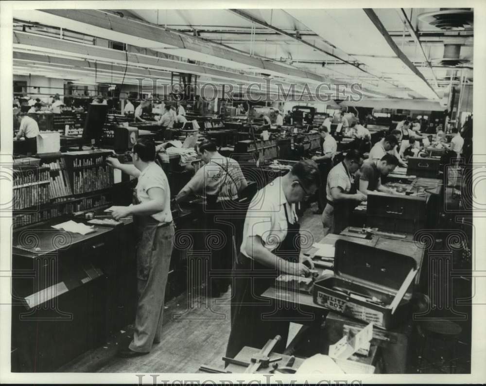 1975, Employees in the Milwaukee Journal Composing Department - Historic Images