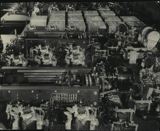 1949 Control Panel in the Milwaukee Journal Newspaper Press Room, WI - Historic Images