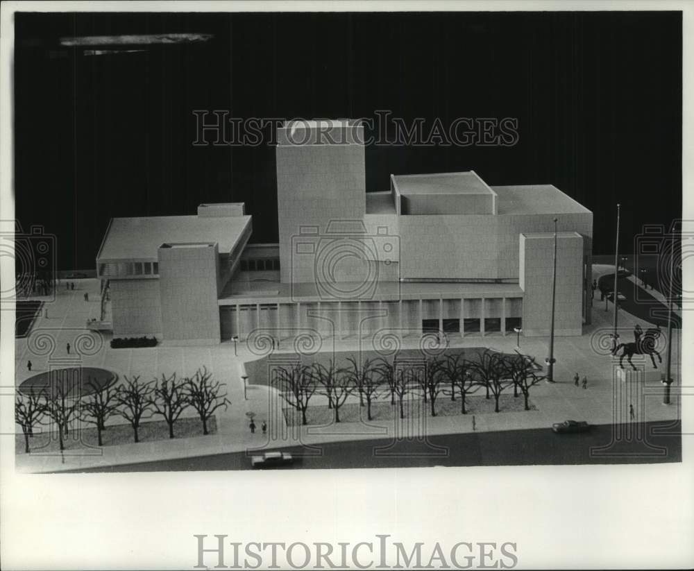 1964, Model of a Music Hall in the Milwaukee Journal Lobby, Wisconsin - Historic Images