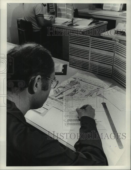 1975 Press Photo The Milwaukee Journal newspaper's Composing Room - mje01363 - Historic Images