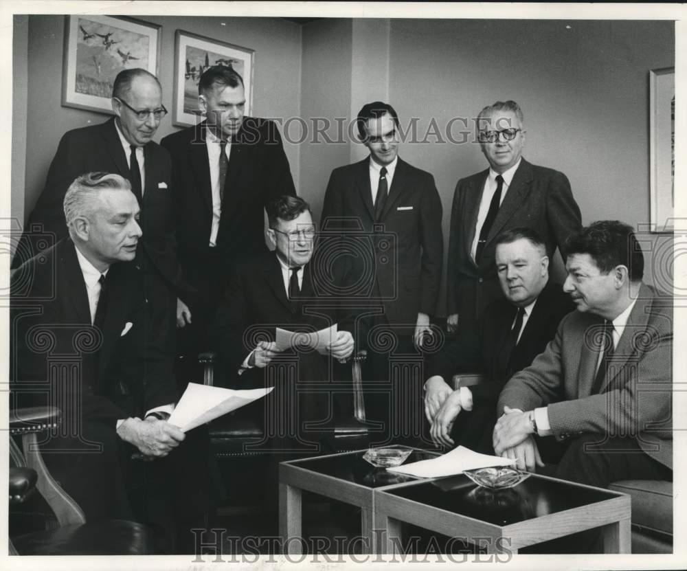 1961, Milwaukee Journal Officers gather during meeting, Wisconsin - Historic Images