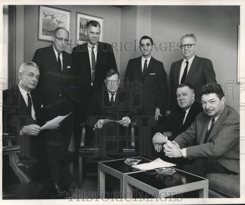 1961, Milwaukee Journal Officers gather during meeting, Wisconsin - Historic Images