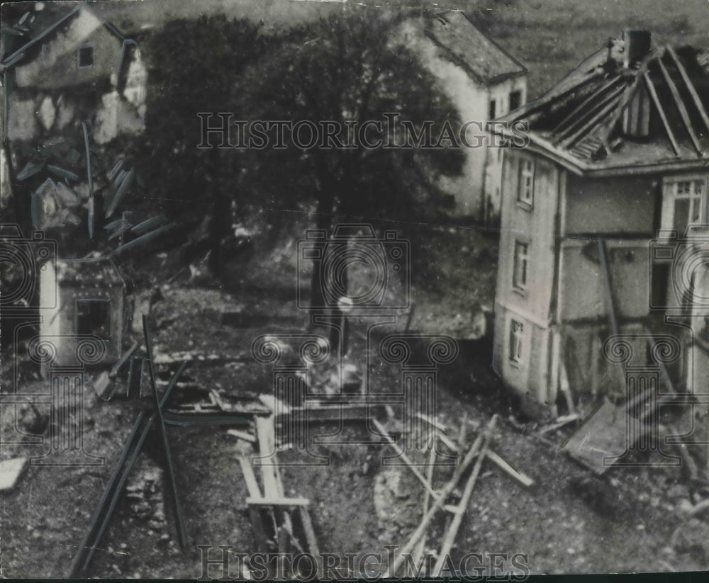 Press Photo German Village In Saarland After Being Shelled By French Artillery - Historic Images