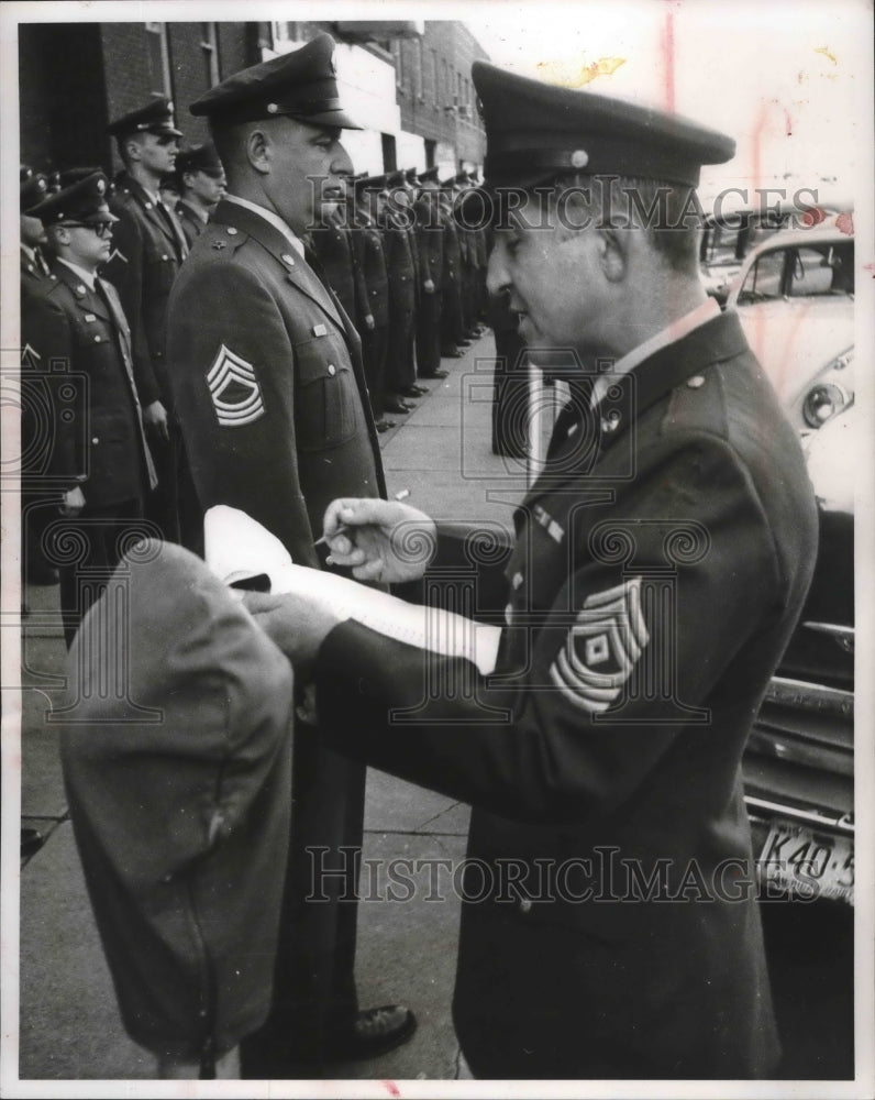 1961 Wisconsin national guard 32nd Division roll call in Appleton - Historic Images
