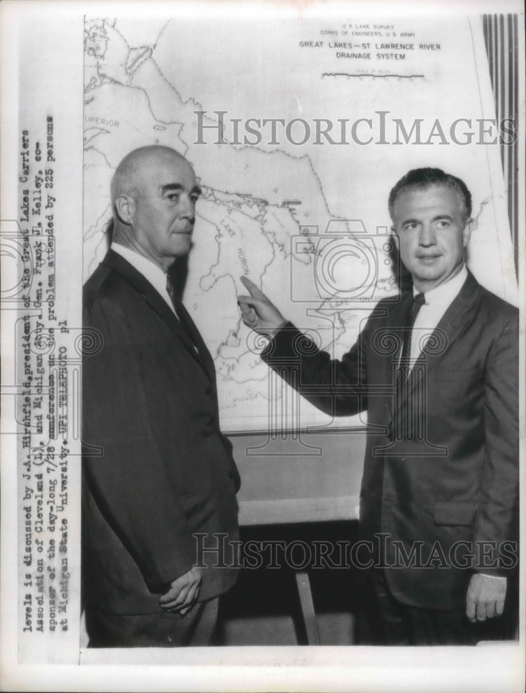 1964 J.A. Hirshfield and Attorney General Frank Kelly, Michigan - Historic Images