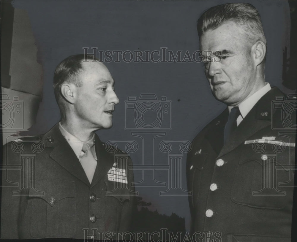 1954 Press Photo Major General William Dean and Colonel Frank Schwable-Historic Images