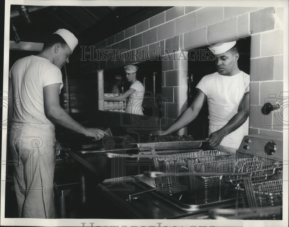 1955 Galley at the Great Lakes Naval Training Center, Illinois - Historic Images