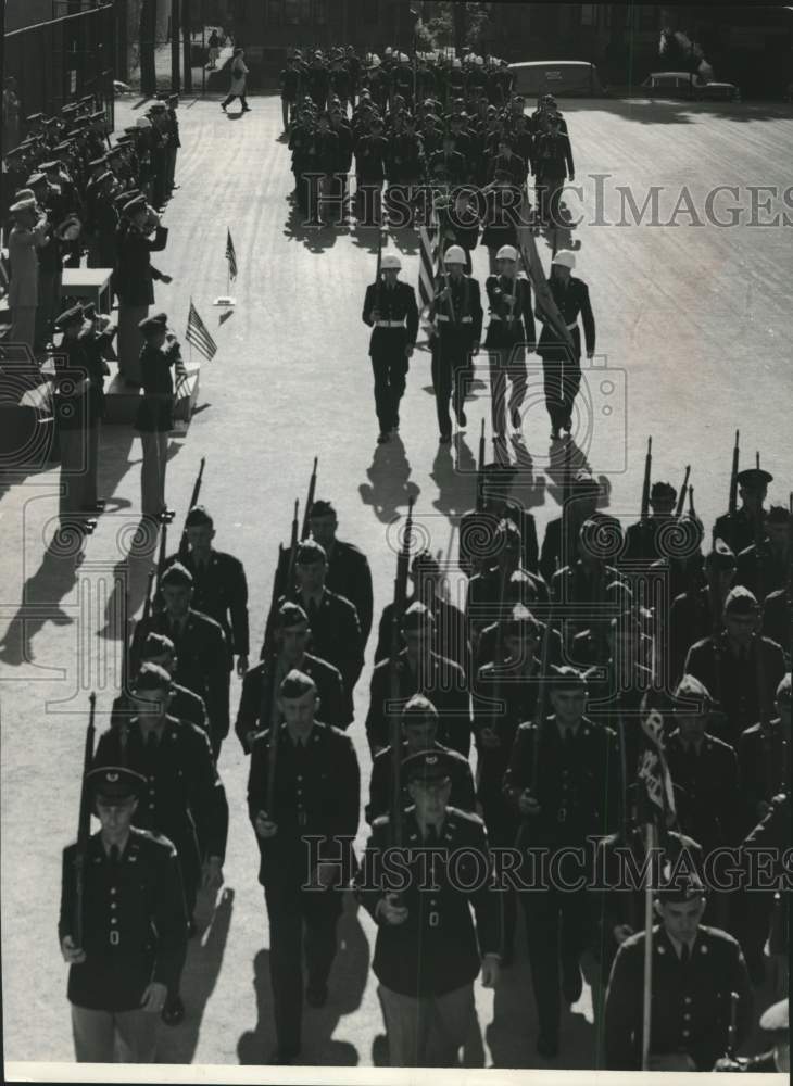 1955 Marquette University Army ROTC Cadets at Awards Ceremony - Historic Images