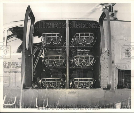 1950 Press Photo U.S. Air Force Stokes Litters for Bell H-12 Helicopters - Historic Images