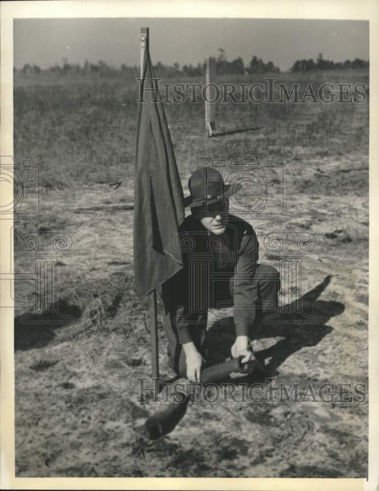 1941 Press Photo Lt Jesse D. Wadsworth, &quot;Cmdr Suicide Squad,&quot; Fort Benning, GA - Historic Images