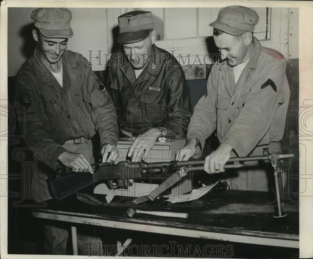 1954 Military Men Make Sure Guns Keep Firing At Camp McCoy - Historic Images