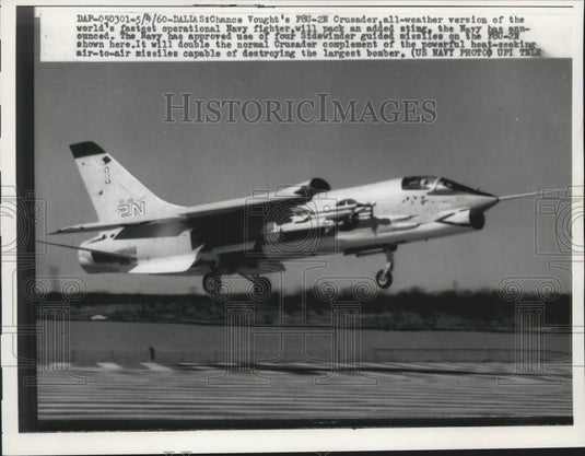 1960 Navy's D8U-2N shown taking off will carry Sidewinder missiles. - Historic Images