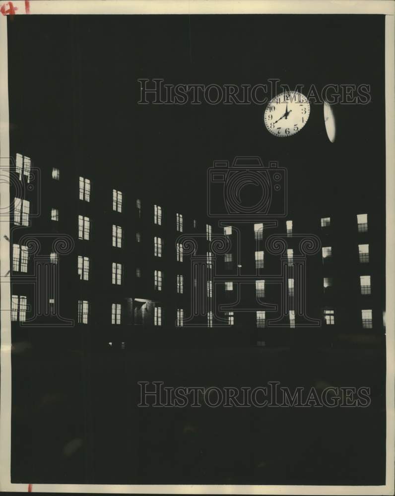 1948 Press Photo U.S. Military Academy barracks at night - mjm16153- Historic Images