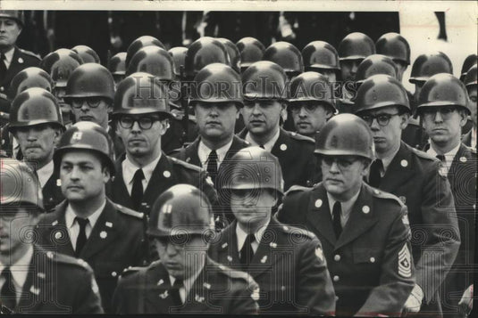 1965 84th Div. ROTC Troops march, Armed Forces Day parade, Milwaukee - Historic Images