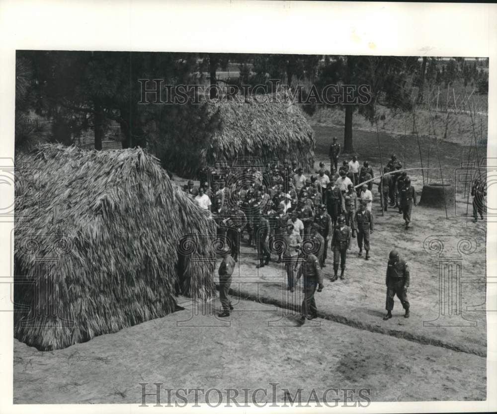 1966 Press Photo Vietcong training in a mock village in Kisatche National Forest - Historic Images