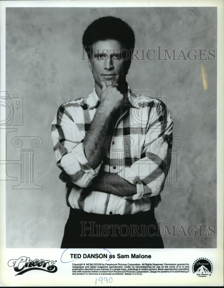 1990, Ted Danson as Sam Malone in &quot;Cheers&quot; - mjp00120 - Historic Images