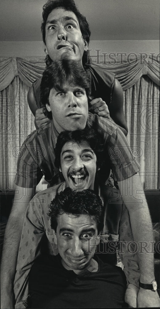 1987 Bruce Brinker,Angelo Farina, John Podlesnik, and Joseph Cortese - Historic Images