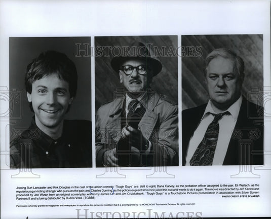 1987 Press Photo Charles Durning, Dana Carvey and Eli Wallach in "Tough Guys" - Historic Images