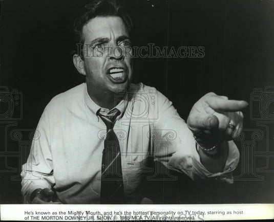 1988 Press Photo Morton Downey Jr. in The Morton Downey Jr. Show - mjp00500 - Historic Images