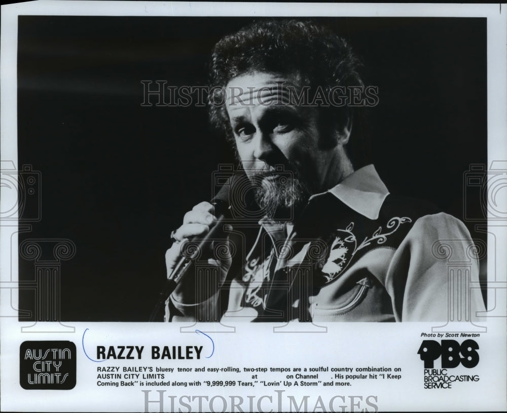 1985 Press Photo Razzy Bailey-bluesy tenor - mjp00560 - Historic Images