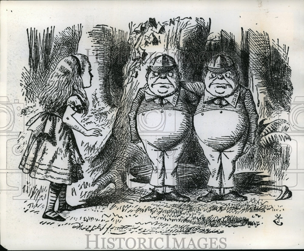 1973 Press Photo The Twins in Alice In Wonderland - mjp00571 - Historic Images