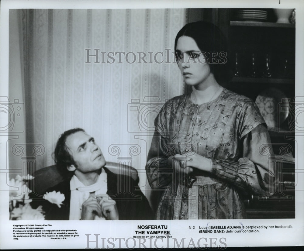 1980, Isabell Adjani and Bruno Ganz in Nosferatu the Vampyre - Historic Images