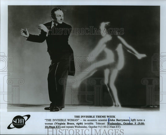 Press Photo John Barrymore and Virginia Bruce in "The Invisible Woman" - Historic Images