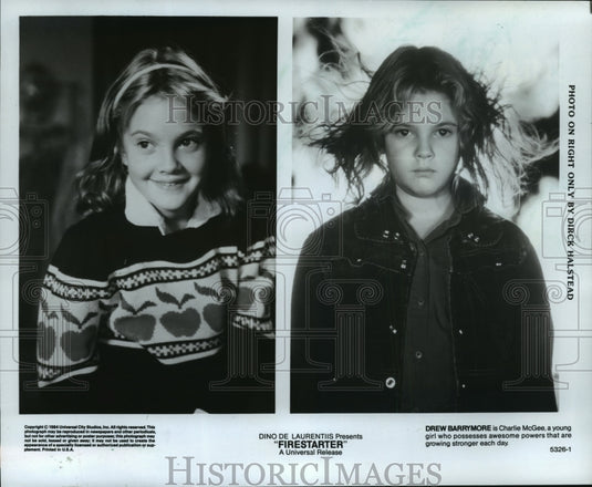 1984 Press Photo Drew Barrymore as Charlie McGee in Firestarter - mjp00684-Historic Images