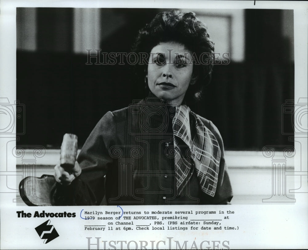 1979 Marilyn Berger in "The Advocates"  - Historic Images