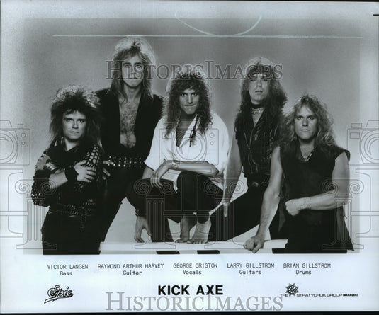 1986 Press Photo Kick Axe, Canadian heavy metal band - mjp00757-Historic Images
