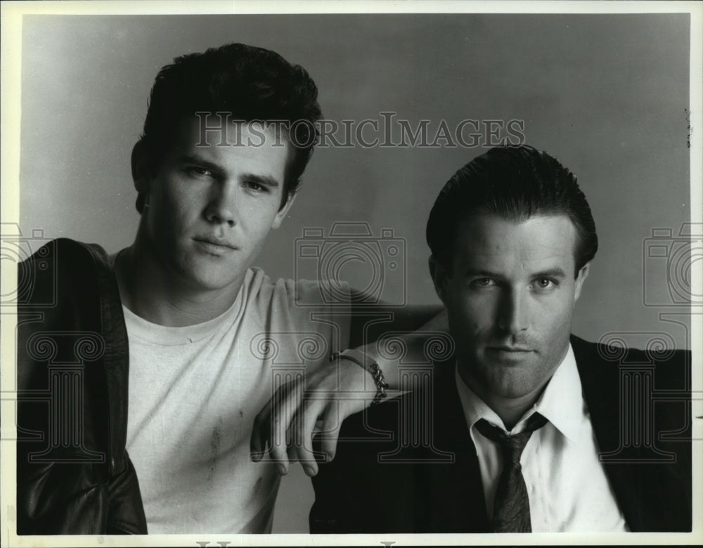 1987 Josh Brolin and Michael Wood in Private Eye  - Historic Images