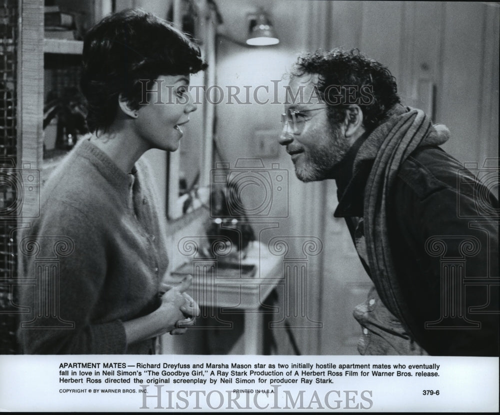 1986 Press Photo Richard Dreyfuss and Marshal Mason in The Goodbye Girl - Historic Images