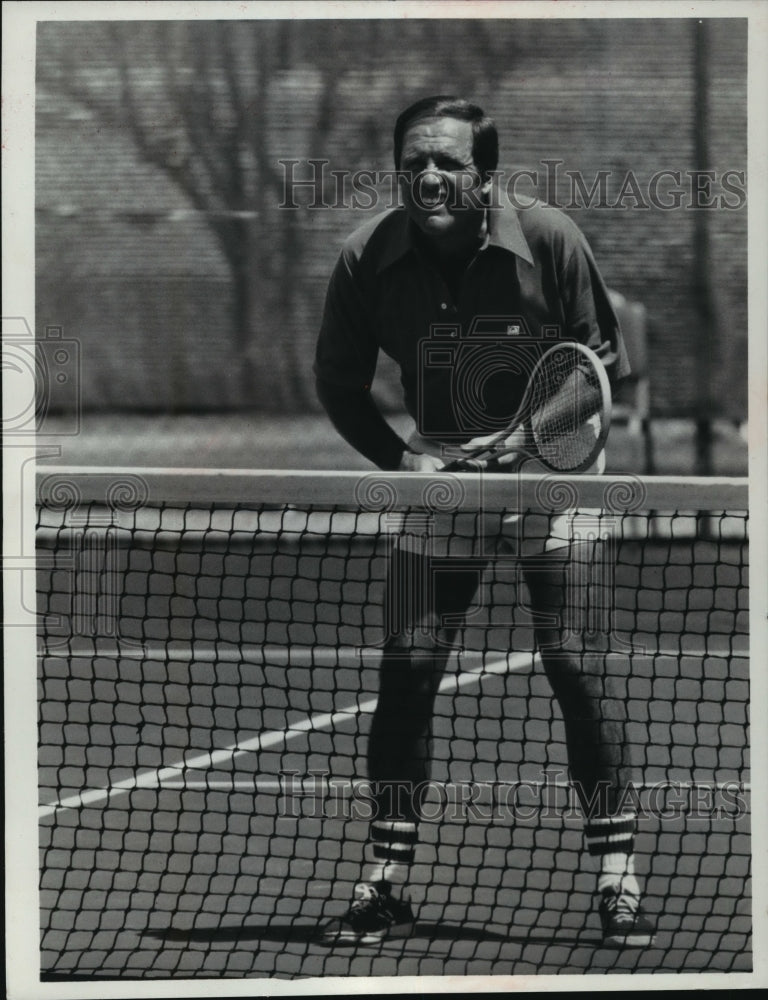 1974 Press Photo Comedian Alan King Hosts Alan King Tennis Classic - mjp00891 - Historic Images