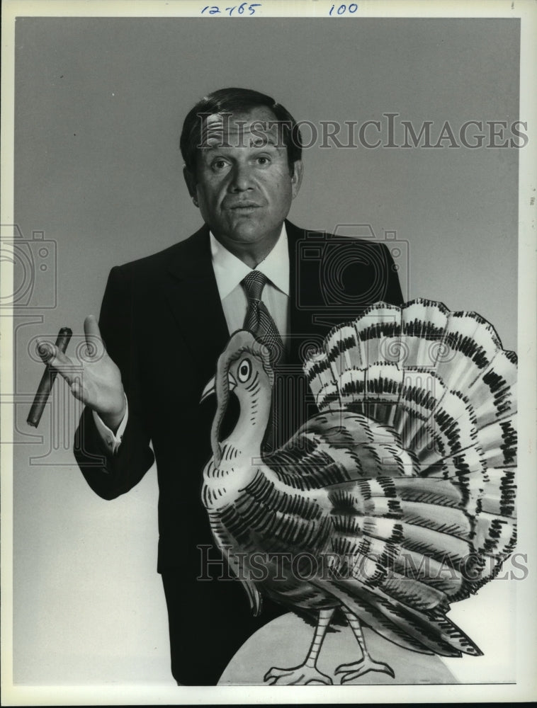 1980 Press Photo Alan King, Comedian in Alan King&#39;s Thanksgiving Special - Historic Images