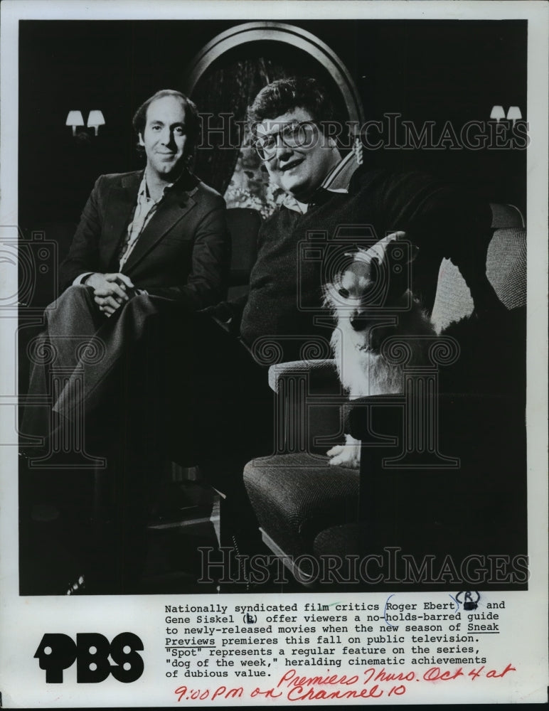 1979 Nationally syndicated film critics Roger Ebert and Gene Siskel - Historic Images