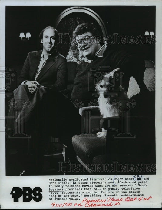 1979 Nationally syndicated film critics Roger Ebert and Gene Siskel - Historic Images