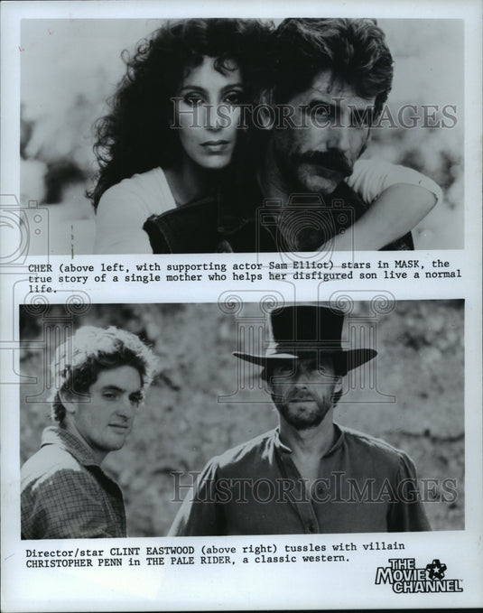 1986 Press Photo Clint Eastwood tussles with Christopher Penn in The Pale Rider - Historic Images