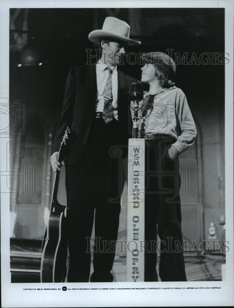 1986 Press Photo Clint Eastwood and son Kyle in &quot;Honkytonk Man&quot; - mjp01030- Historic Images