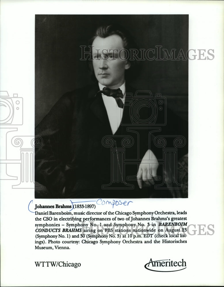 Press Photo Johannes Brahms, composer - mjp01211 - Historic Images