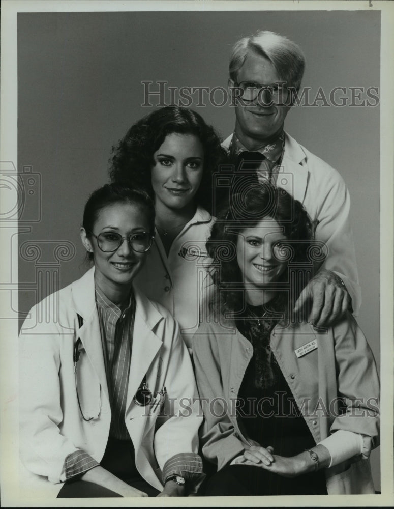 1982, Ed Begley Jr, Kim Miyori and other of "St. Elsewhere" - Historic Images