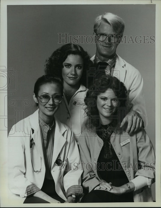 1982, Ed Begley Jr, Kim Miyori and other of "St. Elsewhere" - Historic Images
