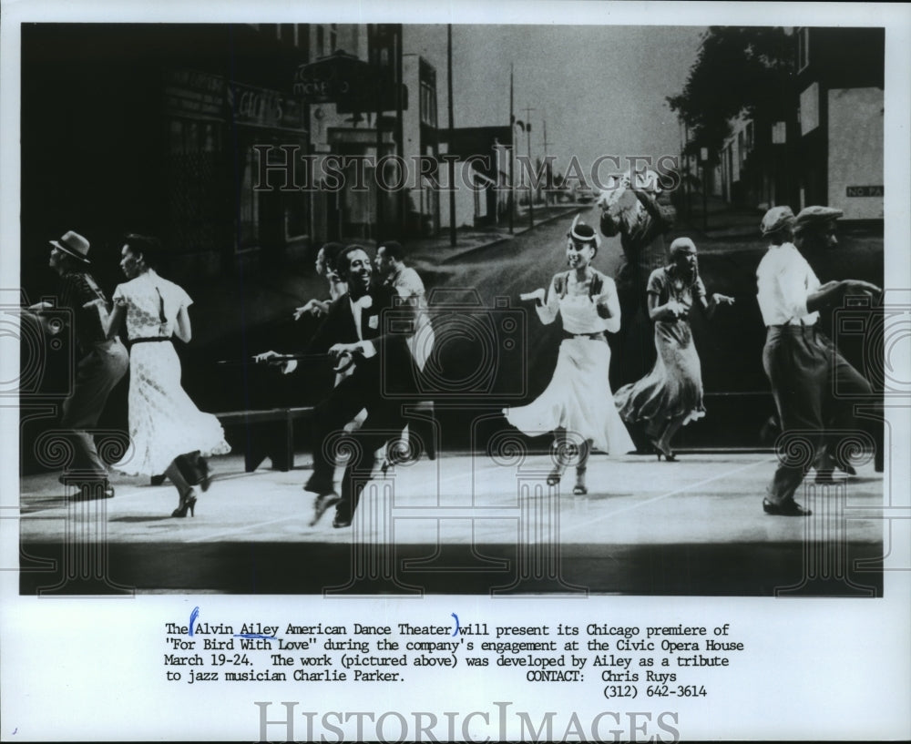 Press Photo The Alvin Ailey American Dance Theater in a tribute to C. Parker - Historic Images