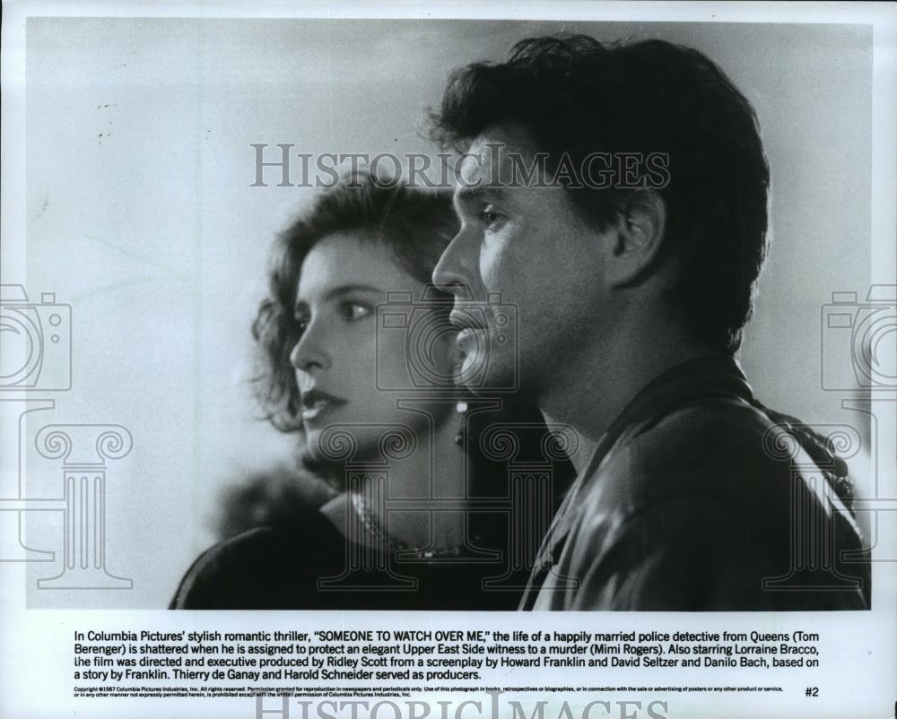 1987 Tom Berenger and Mimi Rogers in &quot;Someone To Watch Over Me&quot; - Historic Images