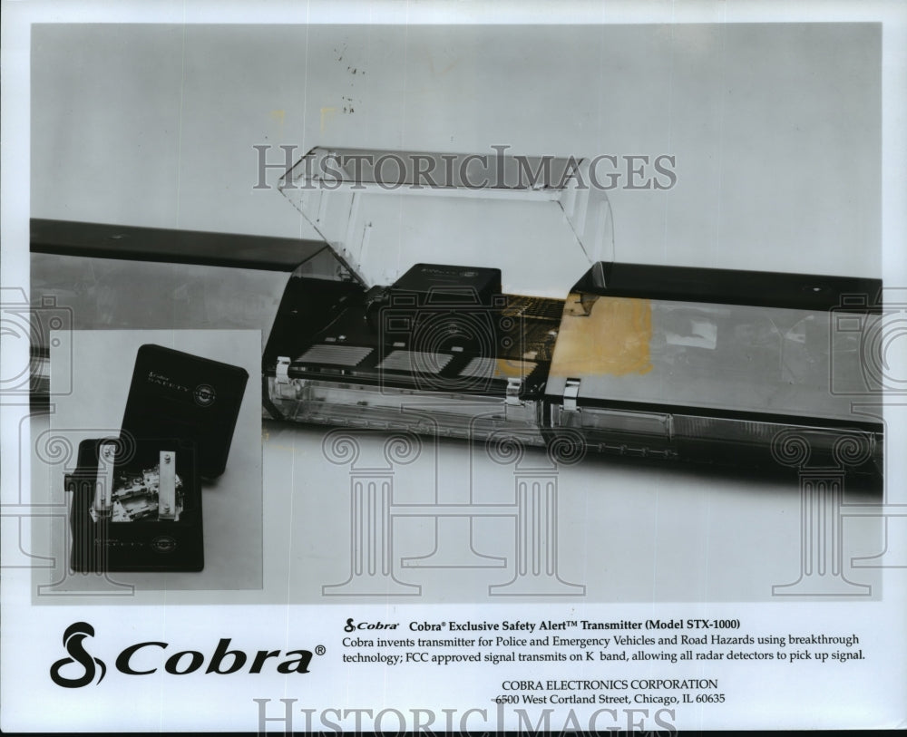 Press Photo Cobra Exclusive Safety Alert Transmitter - Model STX-1000 - Historic Images