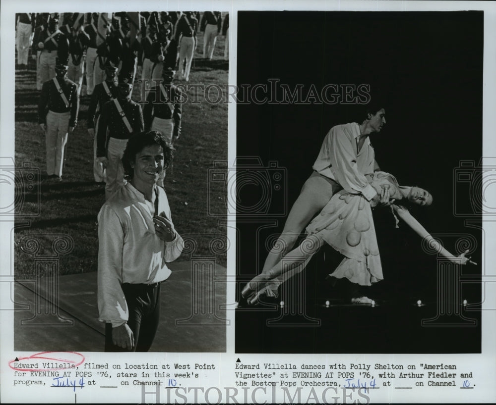 1976 Press Photo Edward Villellaa on Evening with Pops Dances with Polly Shelton - Historic Images