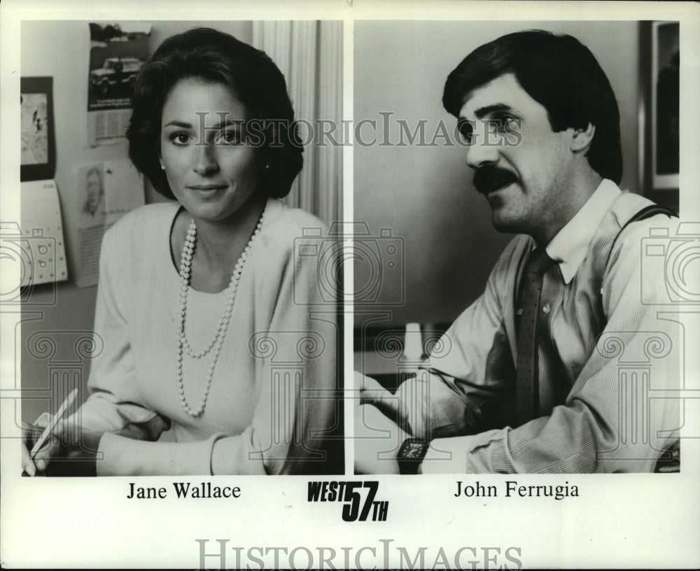 1985 Press Photo Jane Wallace and John Ferrugia in West 57th - mjp01647 - Historic Images